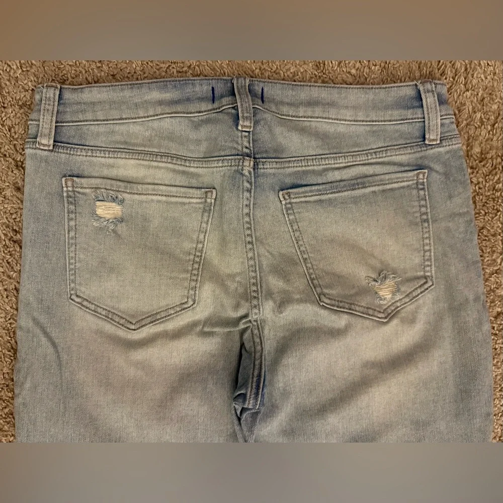 Studio Blue Casey Mid Rise Cropped Relaxed Skinny Jeans - Lt Blue - Size 31 (12) - Picture 6 of 6